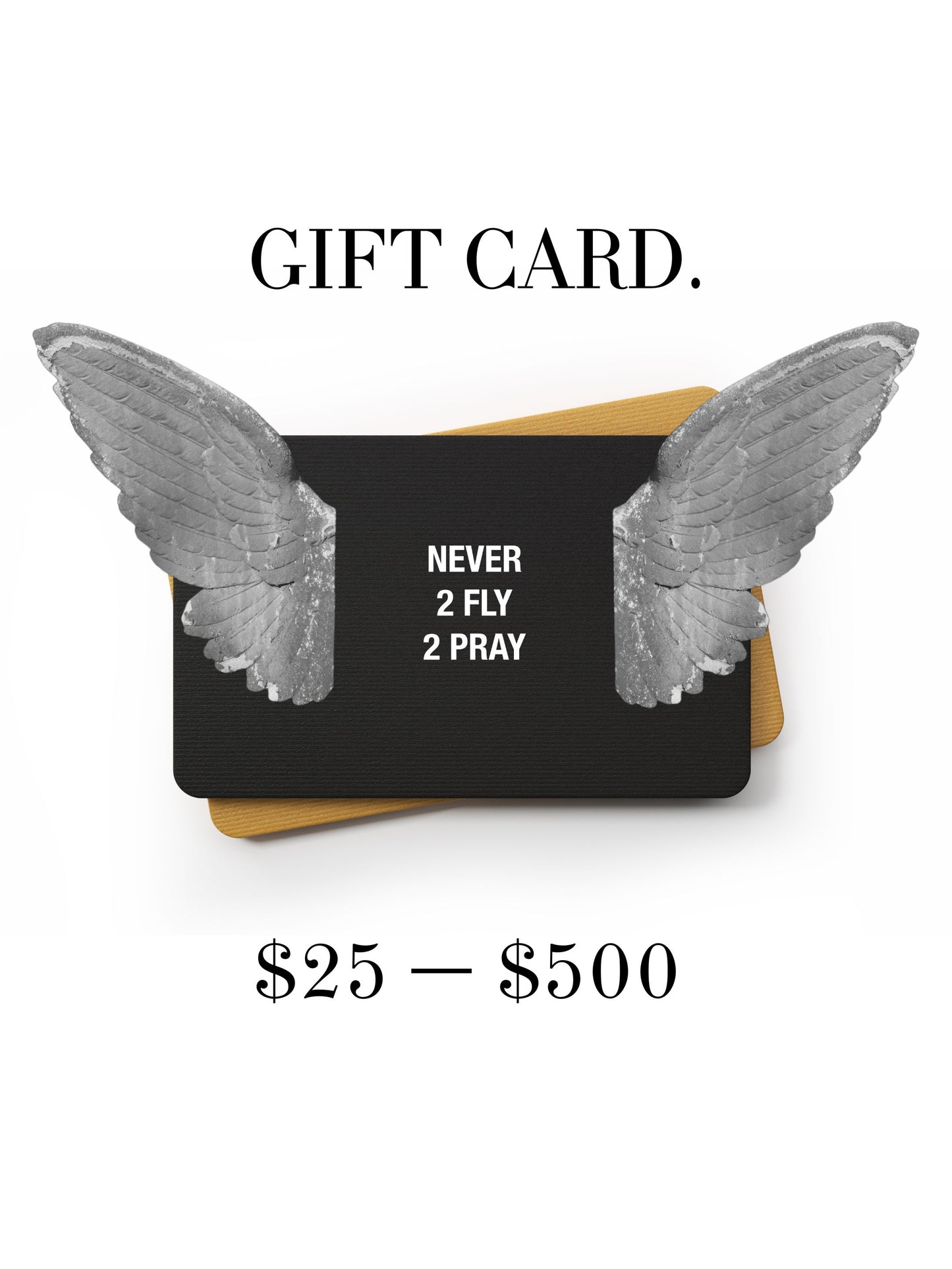 NEVER 2 FLY 2 PRAY Gift Card