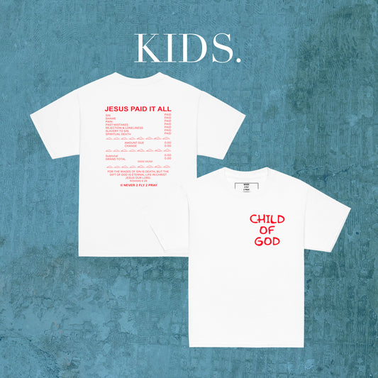 KIDS CHILD OF GOD RED TEE